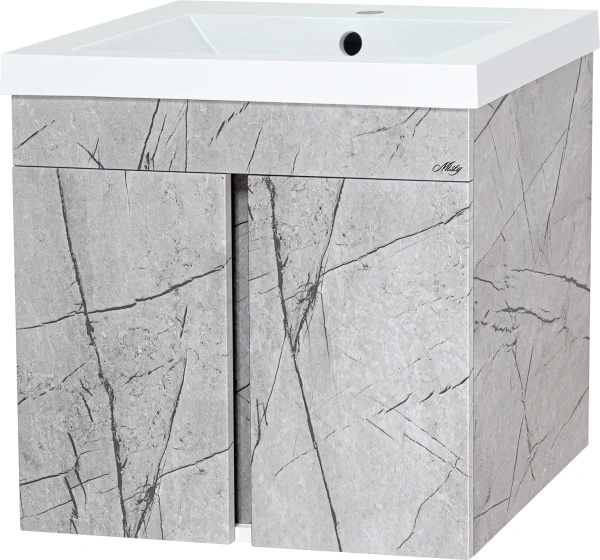 Мебель для ванной Misty Торос 60, серый мрамор фото в интернет-магазине «Wasser-Haus.ru»