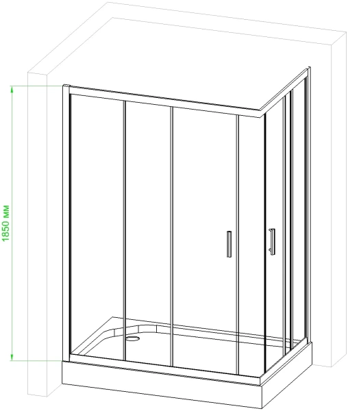 Душевой уголок Royal Bath HPD RB8120HPD-T-BL 120x80 фото в интернет-магазине «Wasser-Haus.ru»