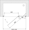 Душевая дверь в нишу Vegas Glass AFP 110 08 10 R вход 63 см, профиль глянцевый хром, стекло сатин фото в интернет-магазине «Wasser-Haus.ru»