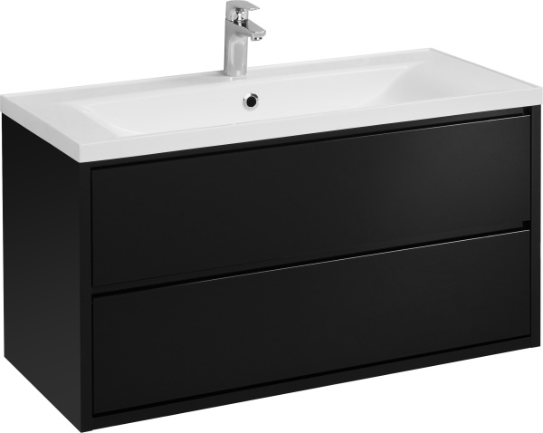 Мебель для ванной Акватон Римини New 80 черная фото в интернет-магазине «Wasser-Haus.ru»