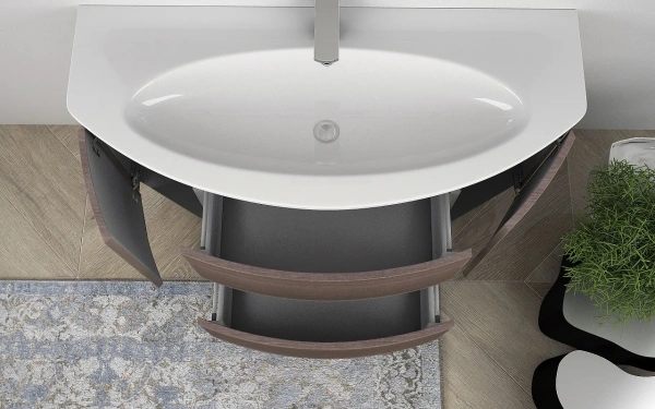 Мебель для ванной Cezares Eden 120 rovere scuro soft, раковина 50178 фото в интернет-магазине «Wasser-Haus.ru»