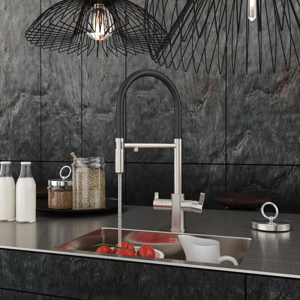 Смеситель для кухни Elghansa Kitchen Pure Water 56F5511-Steel steel фото в интернет-магазине «Wasser-Haus.ru»
