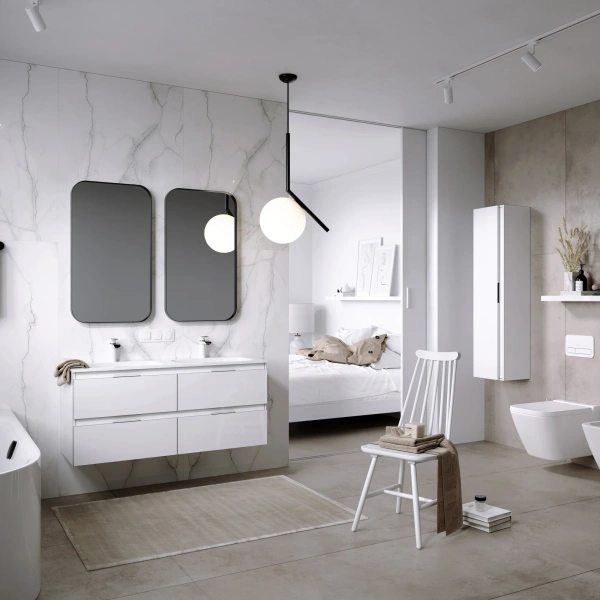 Мебель для ванной Aqwella 5 stars Accent 120 белая фото в интернет-магазине «Wasser-Haus.ru»
