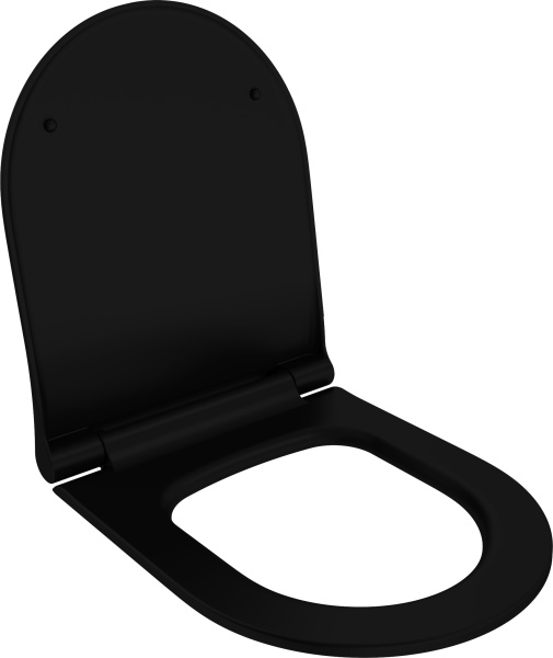 Унитаз подвесной BOCCHI V-Tondo 1417-004-0129 черный матовый, тонкая крышка с микролифтом фото в интернет-магазине «Wasser-Haus.ru»