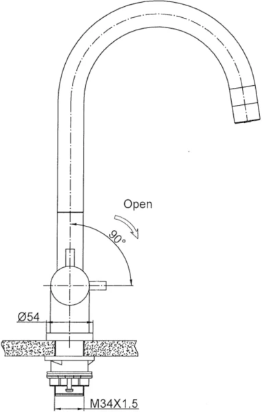 Смеситель для кухни Seaman Eco Venice SSN-1338-GL gun light фото в интернет-магазине «Wasser-Haus.ru»