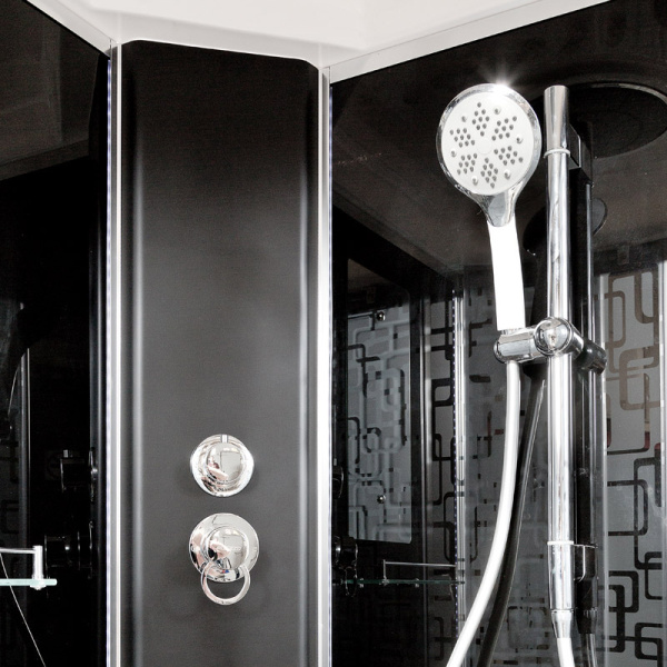 Душевая кабина DETO BM1510BLACK с средним поддоном фото в интернет-магазине «Wasser-Haus.ru»