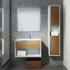 Мебель для ванной Sanvit Контур 75 белый глянец/манзония кофейная фото в интернет-магазине «Wasser-Haus.ru»