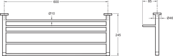 Полка Jacob Delafon Eo E77832-CP фото в интернет-магазине «Wasser-Haus.ru»