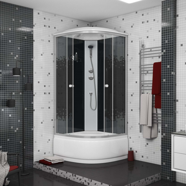 Душевая кабина Niagara NG-7508-08 BLACK фото в интернет-магазине «Wasser-Haus.ru»
