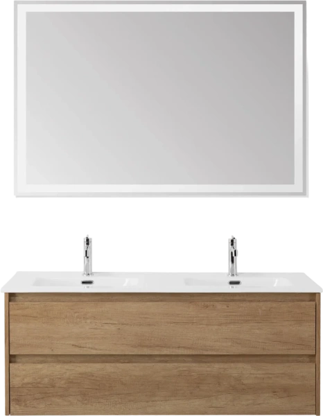 Мебель для ванной комнаты BelBagno Kraft 140 2 ящика, для двоих, rovere nebrasca nature фото в интернет-магазине «Wasser-Haus.ru»