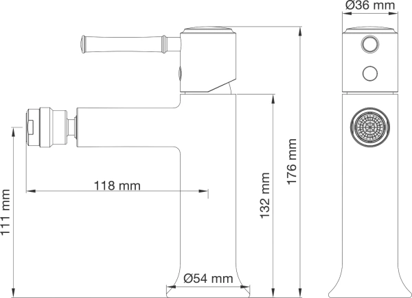 Смеситель для биде Wonzon & Woghand WW-88016073-MB матовый черный фото в интернет-магазине «Wasser-Haus.ru»