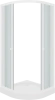 Душевой уголок Parly ZF81, 80x80, с поддоном, профиль белый, стекло матовое фото в интернет-магазине «Wasser-Haus.ru»
