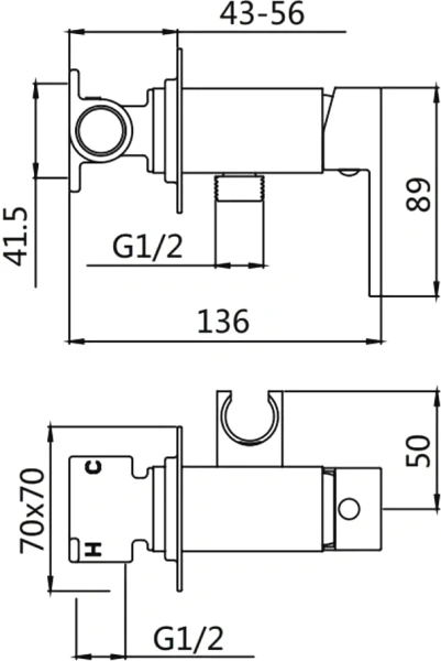 Гигиенический душ D-lin D183201-A со смесителем, черный фото в интернет-магазине «Wasser-Haus.ru»