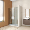Душевая дверь в нишу GuteWetter Trend Door GK-863P левая 180 см стекло бесцветное Two, профиль хром фото в интернет-магазине «Wasser-Haus.ru»