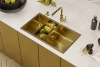 Смеситель для кухни Alveus Zeos 1136501 золото фото в интернет-магазине «Wasser-Haus.ru»