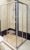 Душевой уголок GuteWetter Practic Rectan GK-422 левая 95x90 см стекло бесцветное, профиль матовый хром фото в интернет-магазине «Wasser-Haus.ru»