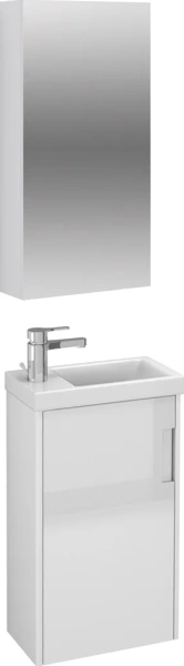 Тумба с раковиной Velvex Klaufs 40.1D белая фото в интернет-магазине «Wasser-Haus.ru»