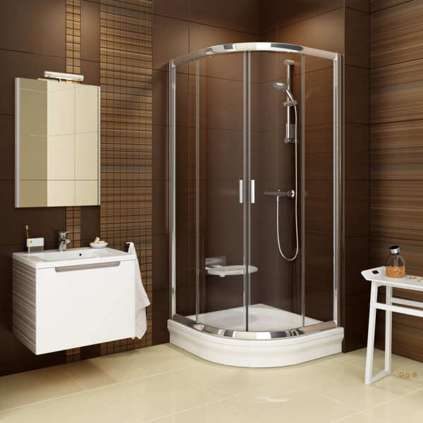 Душевой уголок Ravak BLCP4-80 Transparent, профиль блестящий фото в интернет-магазине «Wasser-Haus.ru»