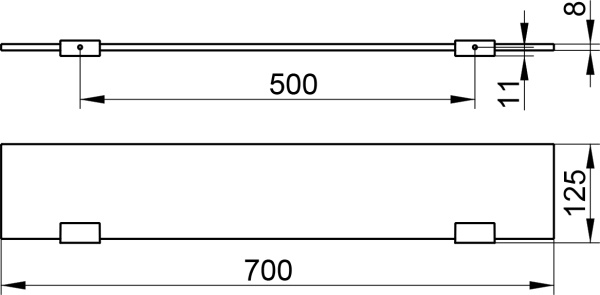 Полка Keuco Edition 400 11510 70 см, хром фото в интернет-магазине «Wasser-Haus.ru»