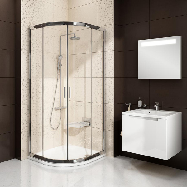 Душевой уголок Ravak BLCP4-80 Transparent, профиль блестящий фото в интернет-магазине «Wasser-Haus.ru»