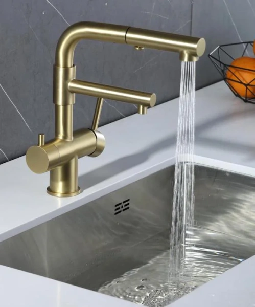 Смеситель для кухни Zorg Sanitary SZR-3216 Bronze бронза фото в интернет-магазине «Wasser-Haus.ru»