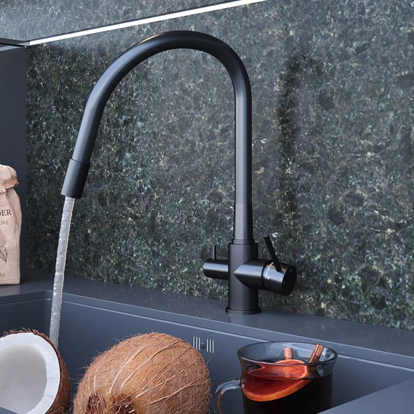 Смеситель для кухни Elghansa Kitchen Pure Water 56F5216-Black black фото в интернет-магазине «Wasser-Haus.ru»