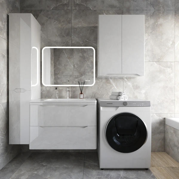 Шкаф Style Line Марелла 60 антискрейтч белый глянец фото в интернет-магазине «Wasser-Haus.ru»
