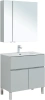 Мебель для ванной Aquanet Алвита 80 напольная, серая фото в интернет-магазине «Wasser-Haus.ru»