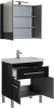 Мебель для ванной Aquanet Сиена 70 черная, 1 ящик, 2 двери фото в интернет-магазине «Wasser-Haus.ru»