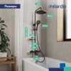 Душевая стойка Milardo Ideal Spa ILSBLTHM06, черный матовый фото в интернет-магазине «Wasser-Haus.ru»