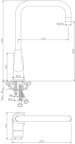 Смеситель для кухни Olive'S Sevilla 20432SV фото в интернет-магазине «Wasser-Haus.ru»