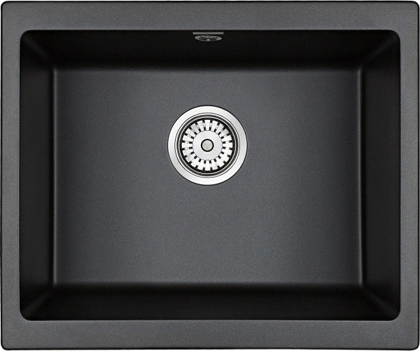 Комплект Мойка кухонная Paulmark Gera 60 PM205546-BL черный + Смеситель Heller He213218-418 черный металлик фото в интернет-магазине «Wasser-Haus.ru»