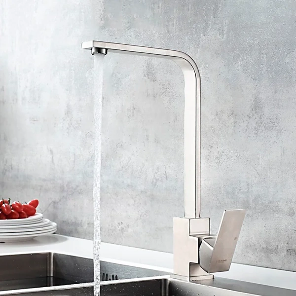 Смеситель для кухни Ledeme H733 L74033 матовый хром фото в интернет-магазине «Wasser-Haus.ru»