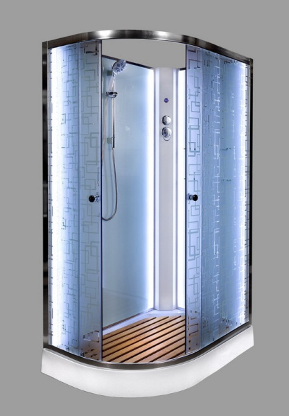 Душевая кабина DTO Em EM1512 L/R N LED 120 x 80 см, без крыши, с Led подсветкой фото в интернет-магазине «Wasser-Haus.ru»