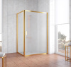 Душевой уголок Vegas Glass ZP+ZPV 130*80 09 10 профиль золото, стекло сатин фото в интернет-магазине «Wasser-Haus.ru»