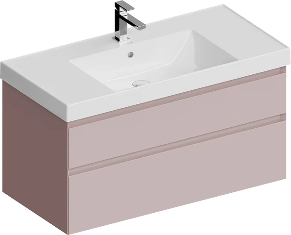 Мебель для ванной Kerama Marazzi Cubo 100 подвесная, мальва матовая фото в интернет-магазине «Wasser-Haus.ru»