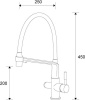 Смеситель Zorg Sanitary ZR 343-8 YF для кухонной мойки фото в интернет-магазине «Wasser-Haus.ru»