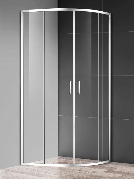 Душевой уголок AQUAme AQM3801F-8 80х80, профиль хром фото в интернет-магазине «Wasser-Haus.ru»