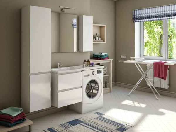 Тумба с раковиной Эстет Dallas Luxe 110 L подвесная, 2 ящика фото в интернет-магазине «Wasser-Haus.ru»