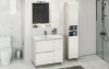 Мебель для ванной Comforty Верона 90 дуб белый, с бельевой корзиной фото в интернет-магазине «Wasser-Haus.ru»