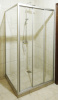 Душевой уголок GuteWetter Practic Square GK-403 правая 100x100 см стекло бесцветное, профиль матовый хром фото в интернет-магазине «Wasser-Haus.ru»