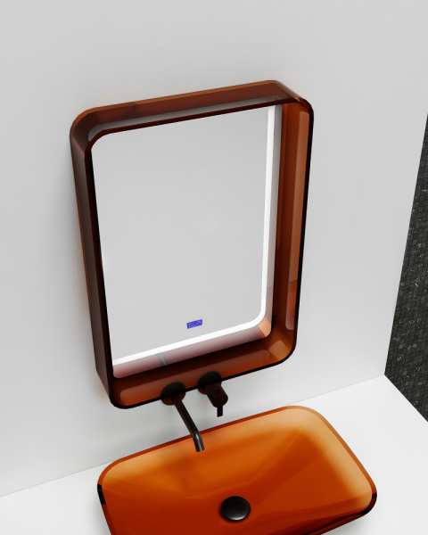 Зеркало для ванной ABBER Kristall AT6701Opal с подсветкой фото в интернет-магазине «Wasser-Haus.ru»