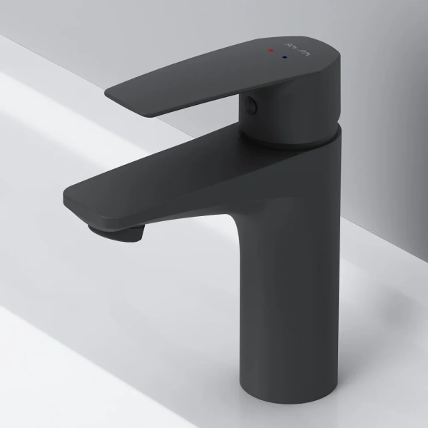 Смеситель для раковины AM.PM Gem F90A02122 черный фото в интернет-магазине «Wasser-Haus.ru»