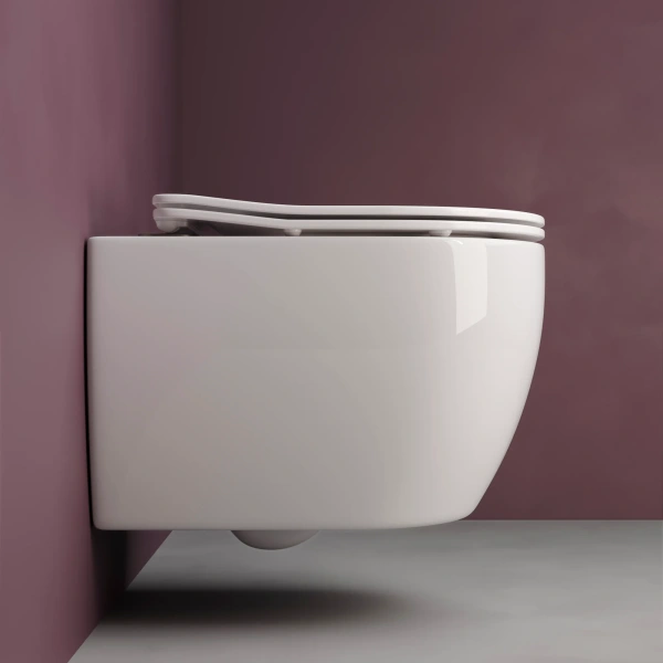 Комплект Унитаз подвесной Ceramicanova Play CN3001 с микролифтом, безободковый + Инсталляция TECE Base 9400413 4 в 1 с кнопкой смыва фото в интернет-магазине «Wasser-Haus.ru»
