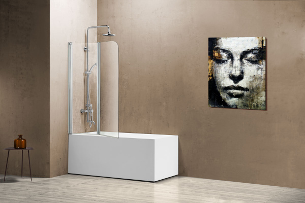 Шторка на ванну Vincea VSB-12114CL 114 см, профиль хром, стекло прозрачное фото в интернет-магазине «Wasser-Haus.ru»