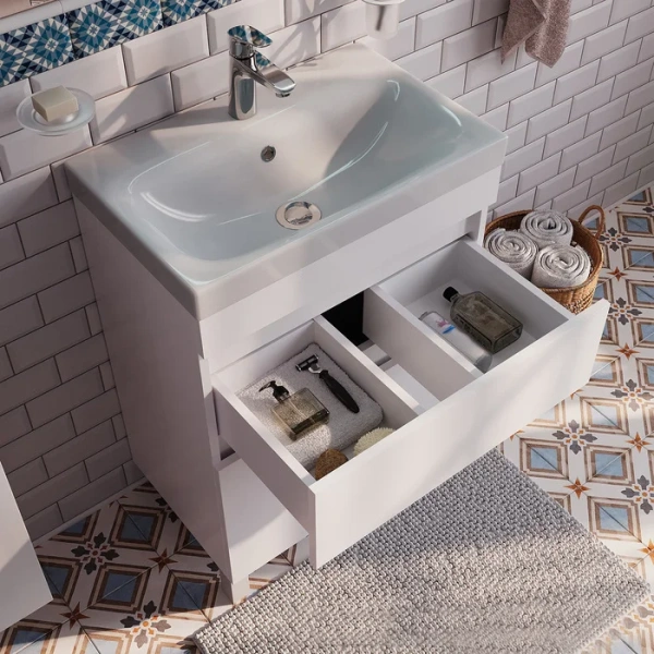 Мебель для ванной IDDIS Zodiac 60 напольная, с ящиками фото в интернет-магазине «Wasser-Haus.ru»