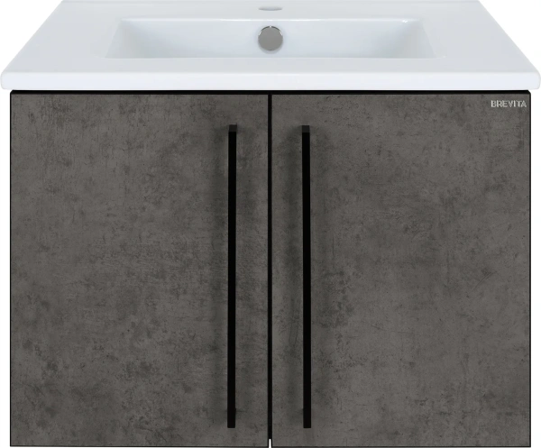 Мебель для ванной Brevita Rock 60 бетон темно-серый фото в интернет-магазине «Wasser-Haus.ru»