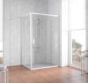 Душевой уголок Vegas Glass ZP+ZPV 120*90 01 01 профиль белый, стекло прозрачное фото в интернет-магазине «Wasser-Haus.ru»