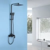 Душевая стойка Abber Wasserfall AF8616B черная матовая фото в интернет-магазине «Wasser-Haus.ru»