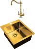 Комплект Мойка кухонная Zorg Light ZL R 450510 BRONZE + Смеситель Zorg Sanitary ZR 312 YF-50-BR для кухонной мойки фото в интернет-магазине «Wasser-Haus.ru»